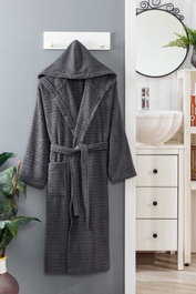 Mijölnir Bata de baño con capucha Antracita 2XL